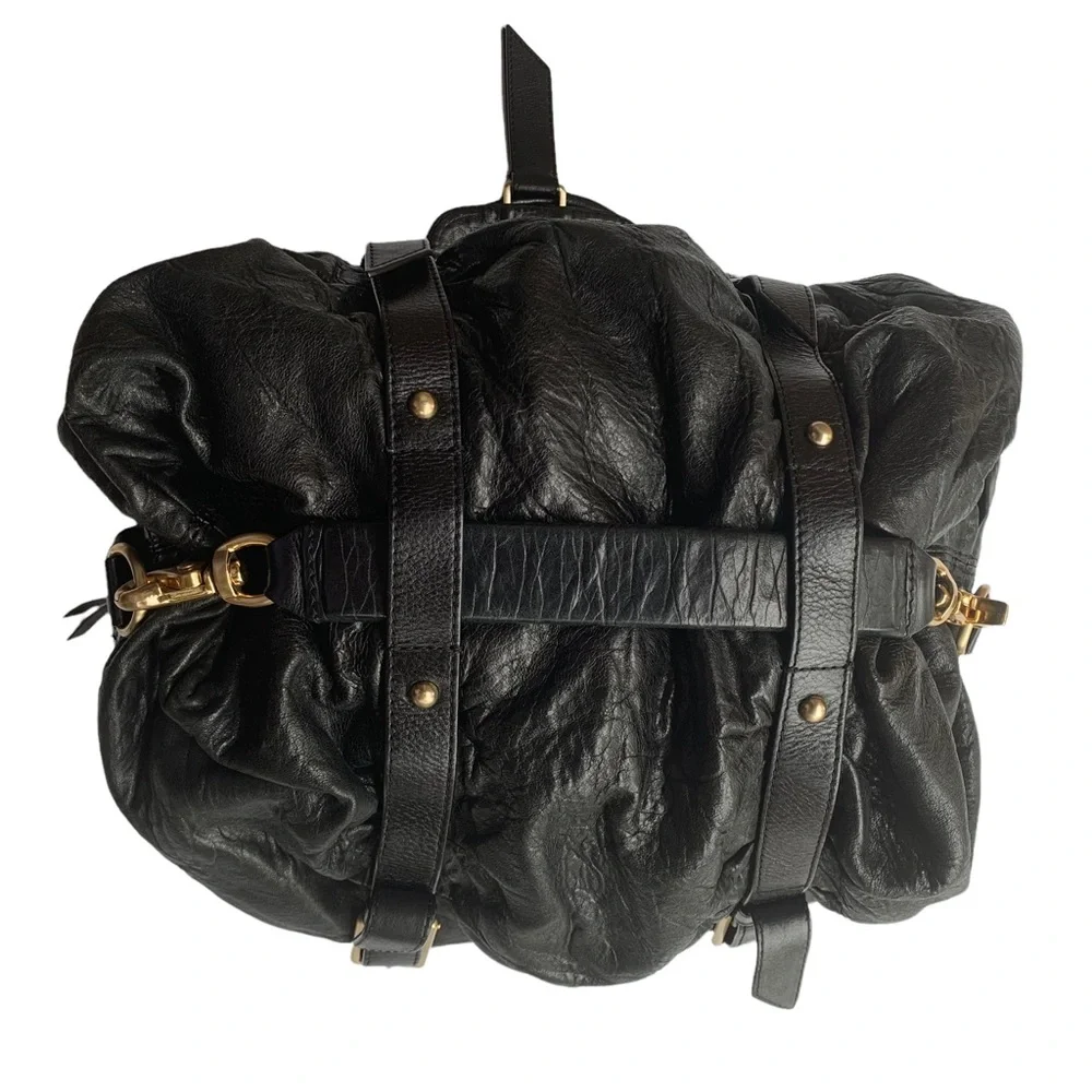 Botkier Black Leather Sasha Duffel Handbag